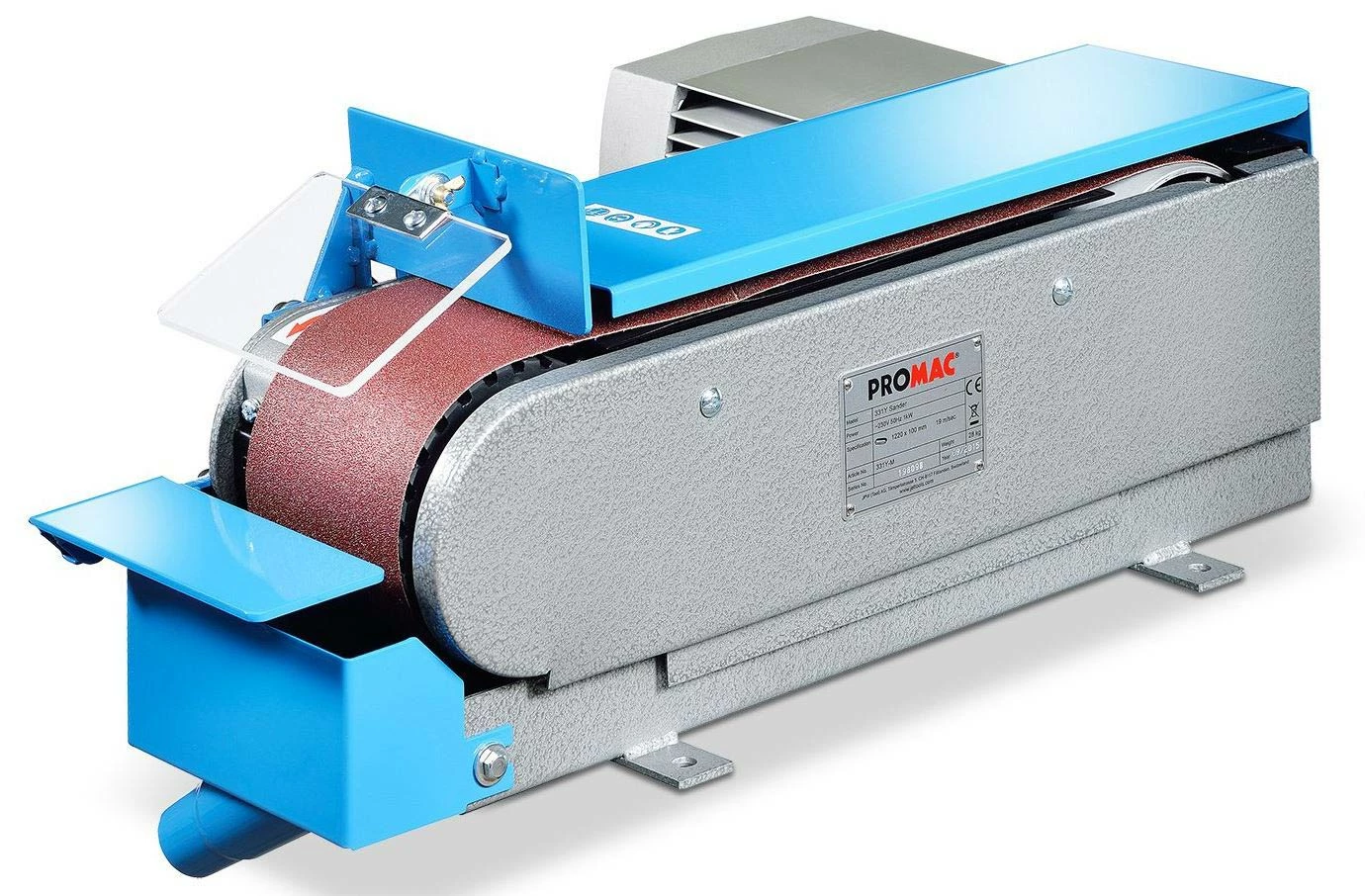 PROMAC - 331Y - Ponceuse à Bande Métal Portative 400V - Bande 100 X 1220 Mm - Puissance 730 W