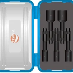 LEMAN - Coffret De 5 Douilles Impact 6 Pans 1/4" 65 Mm
