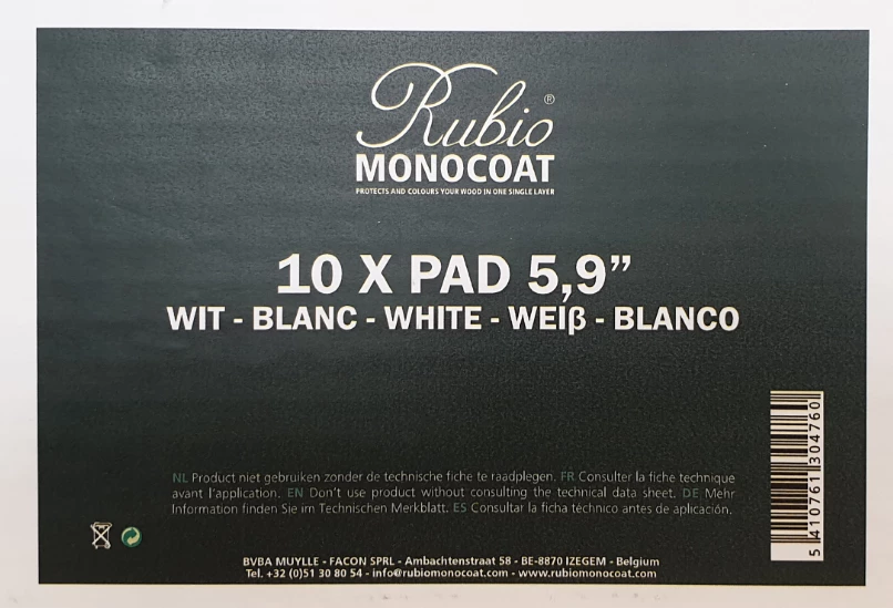RUBIO MONOCOAT - Pad Blanc - ø150mm Pour Appliquer Avec Une Ponceuse Orbitale (ép. 10mm) – Image 2