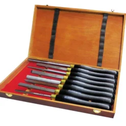 HOLZMANN - H8TLGN - Coffret De 8 Outils De Tournage Pro Acier HSS
