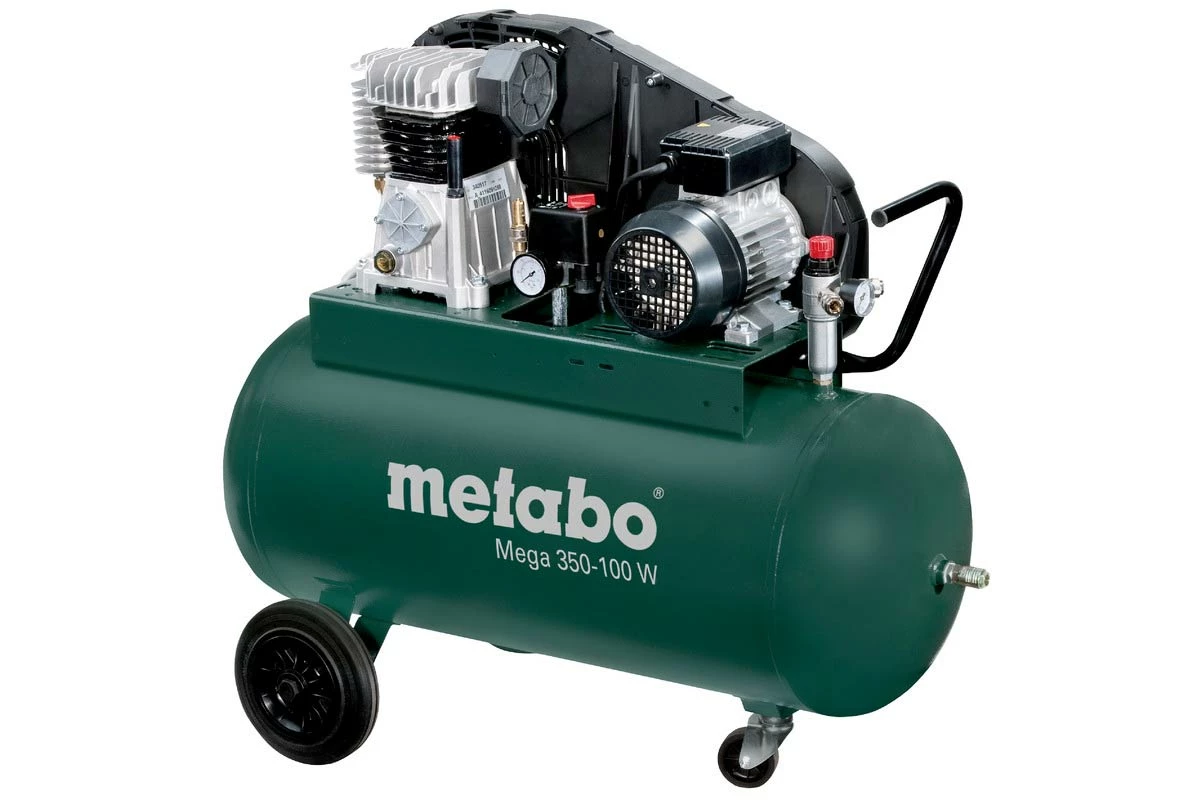 METABO - Mega 350-100 W - Compresseur 1500W - 10 Bars - 90L - 250L / Min