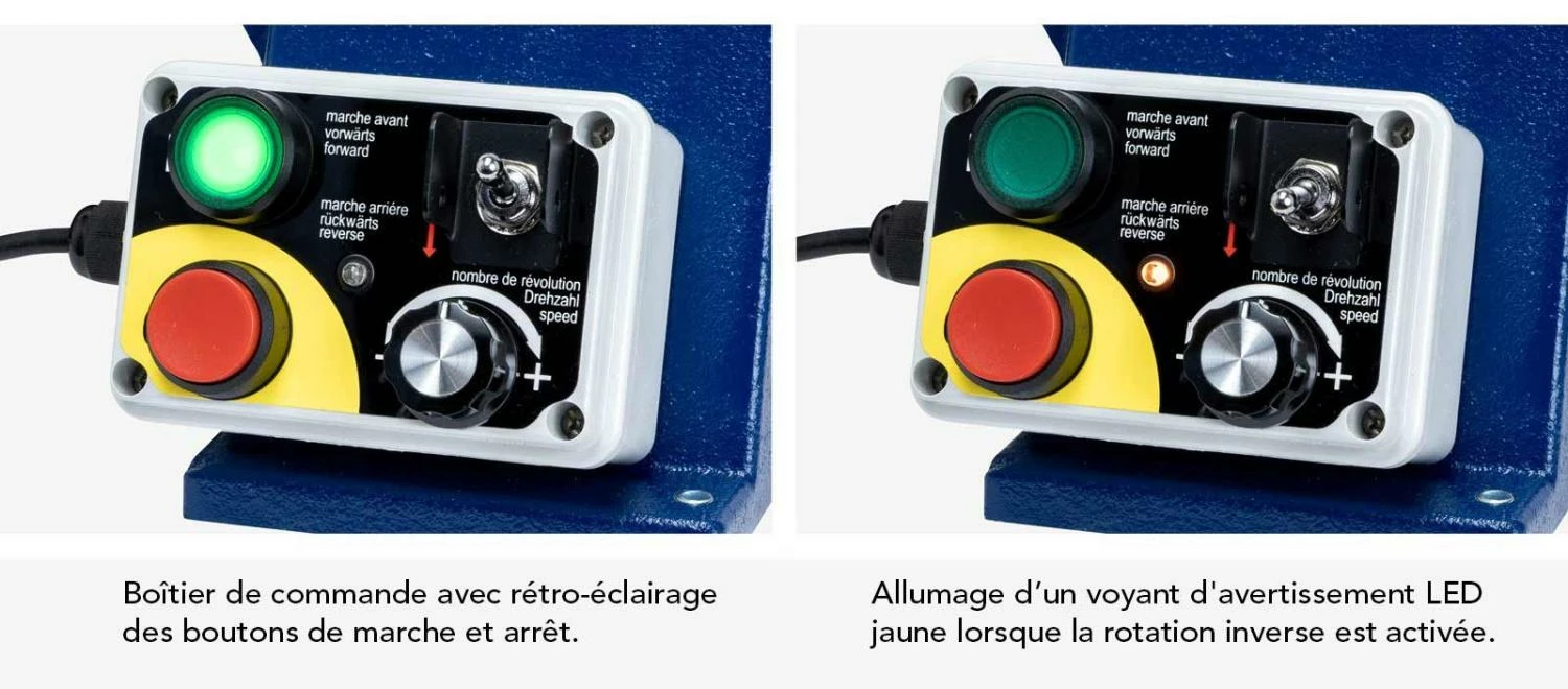 DRECHSELMEISTER - TWISTER FU-180 TV - Tour à Bois D'établi 560 Mm Avec Tête Pivotante Et Variateur De Fréquence – Image 4