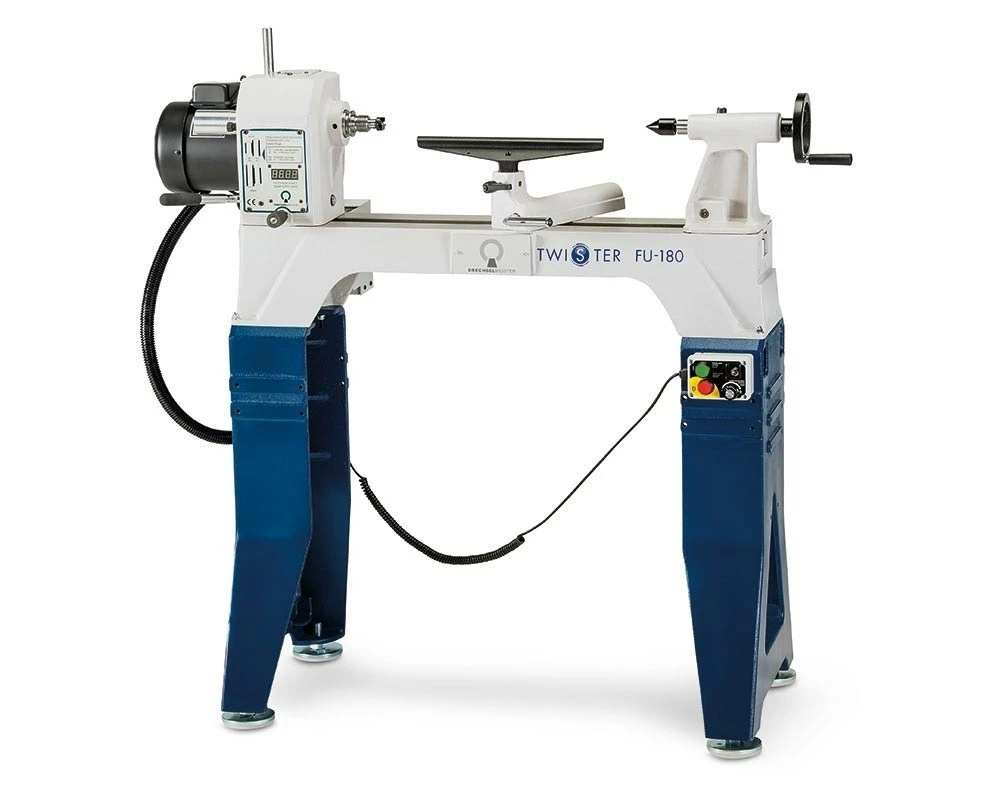 DRECHSELMEISTER - TWISTER FU-180 - Tour à Bois 560 Mm Avec Tête Pivotante Et Variateur De Fréquence - 1100 W