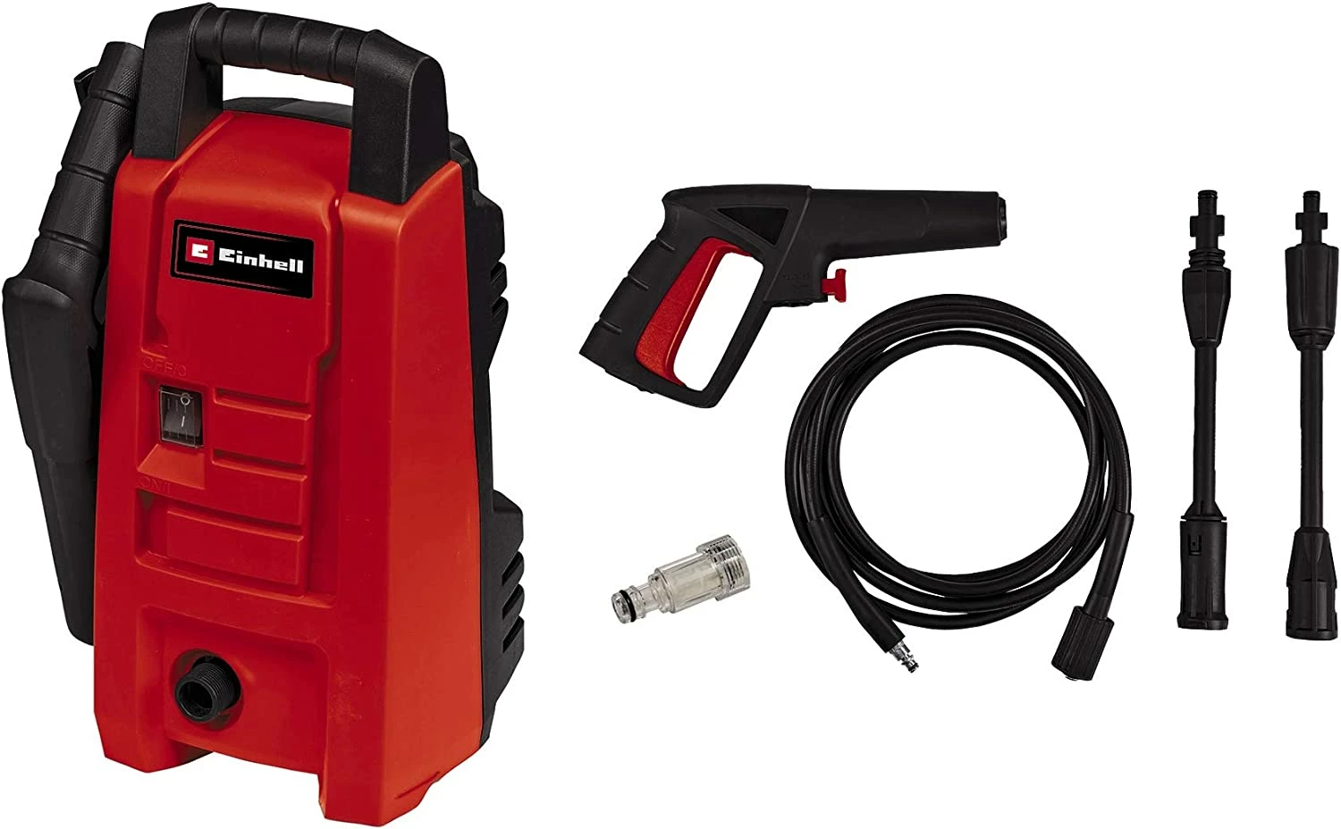 EINHELL - TC-HP 90 Nettoyeur Haute Pression 220-240 V | 50 Hz 1200 W 90 Bar 372 L/h Avec Accessoires