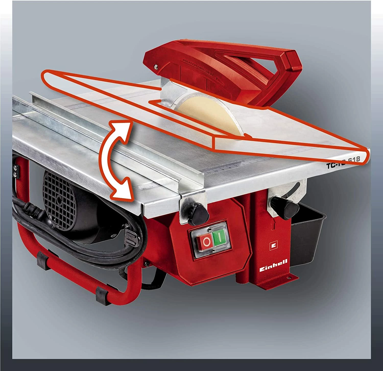 EINHELL - TC-TC 618 Coupe-carrelage 600 W - 3000 Tr/min. - Hauteur De Coupe 90°/45° : 35 Mm/22 Mm – Image 8