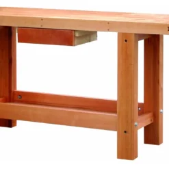 OUTIFRANCE - 0017150 Etabli Bois Menuisier Professionnel 1500x500 Mm - 1 Rayon / 1 Tiroir