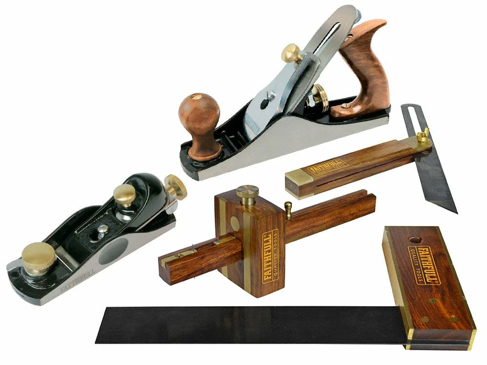 FAITHFULL - Ensemble D'outils De Menuisier 5 Pièces En Coffret Bois – Image 2