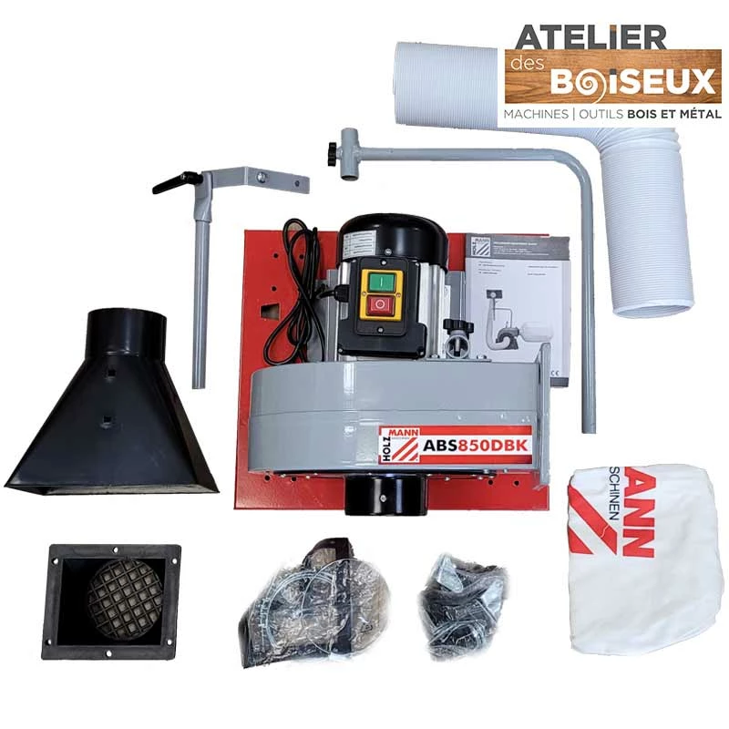 HOLZMANN - ABS850DBK - Aspirateur Pour Tour à Bois 850 M3/heure - 56 Litres - 230 V – Image 5