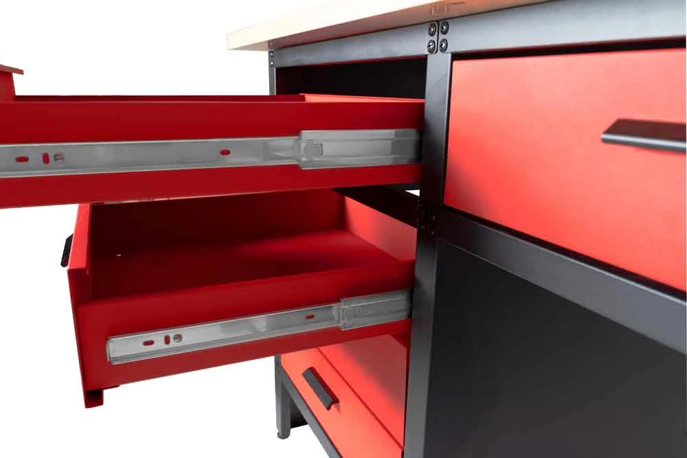 HOLZMANN - WT1700 Etabli Métallique De Travail 1700 Mm Avec Rangements 6 Tiroirs Et 1 Armoire – Image 5