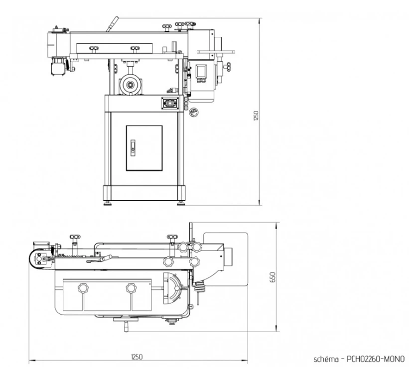 HOLZPROFI MAKER - PCHO2260 - Ponceuse De Chants Oscillante - 2260x150mm - 2200W / 3CV / 230V / 50Hz – Image 5