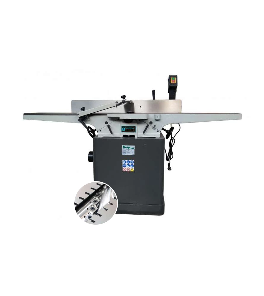 HOLZPROFI MAKER- ZF200 HELI - Dégauchisseuse D'Atelier Avec Arbre Hélicoïdal - Largeur De Dégau. 200 Mm - 2200 W