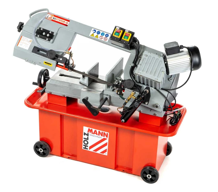 HOLZMANN - BS712TOP-G Scie à Ruban Métal Avec Engrenage Pour Le Réglage De La Vitesse De La Bande (3 Niveaux) D. Coupe 180mm | 400V 1100 W