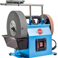 LEMAN - AFF251 Affûteuse à Eau - Meule Ø 250 X 50 Mm - 180W - 0,25 CV 1450 T/min - L'affûteuse La Plus Complète En Accessoires!