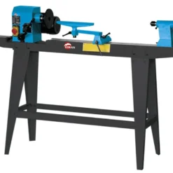 LEMAN - TAB085 Tour à Bois De 850mm (distance Entre Pointes) Sur Piètement Acier - 230V - 50Hz / 450W - 0,6CV