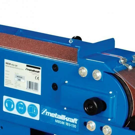 METALLKRAFT– MBSM 100-130 - Ponceuse Métal à Bande D'établi - 230 Ou 400 V - Bande 100 X 1220 Mm - 1500 W – Image 3