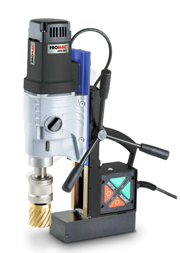 PROMAC - MDA-80Q - Perceuse Magnétique 1800 W - Diamètre Fraisage 12 - 80 Mm