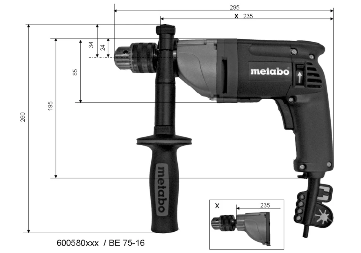 METABO - Perceuse BE 75-16 - 750W – Image 3