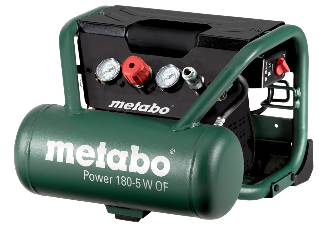 METABO - Power 180-5 W OF Compresseur Pneumatique 1100W - 8 Bar - 5L - 75L / Min