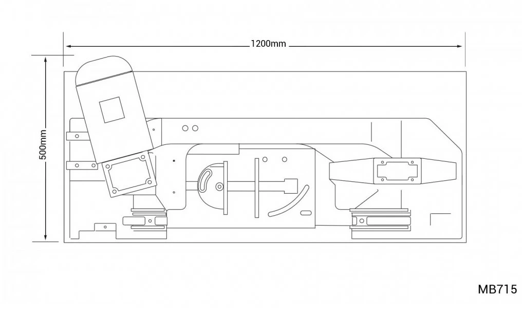 METALPROFI - MB715 Scie à Ruban Métal Mobile ø280mm 230V/50Hz 750W / 1CV – Image 3