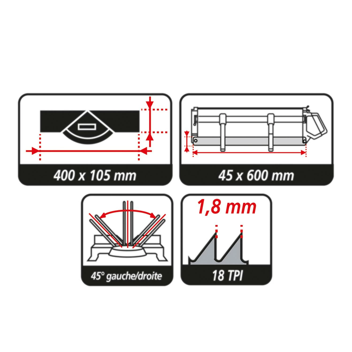 PEUGEOT -ENERGYSAW-600 Scie à Onglet Manuelle 3 Sec - 600mm Avec Embase Bois MDF Et Table ABS – Image 5