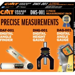 CMT - DMS-001 Pack 3 Outils De Mesure Pour Menuiserie