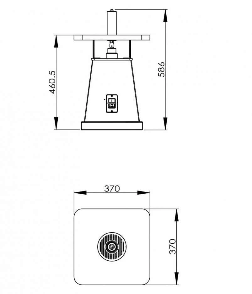 JEAN L'EBENISTE - PAO230 Ponceuse à Arbre Oscillant 230V 370W - Table 370 X 370 Mm – Image 5