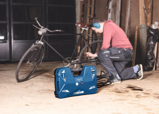 SCHEPPACH - Air Case Compresseur Portatif 2L 1100W Pression 8 Bar Max. + 12 Accessoires ! – Image 5