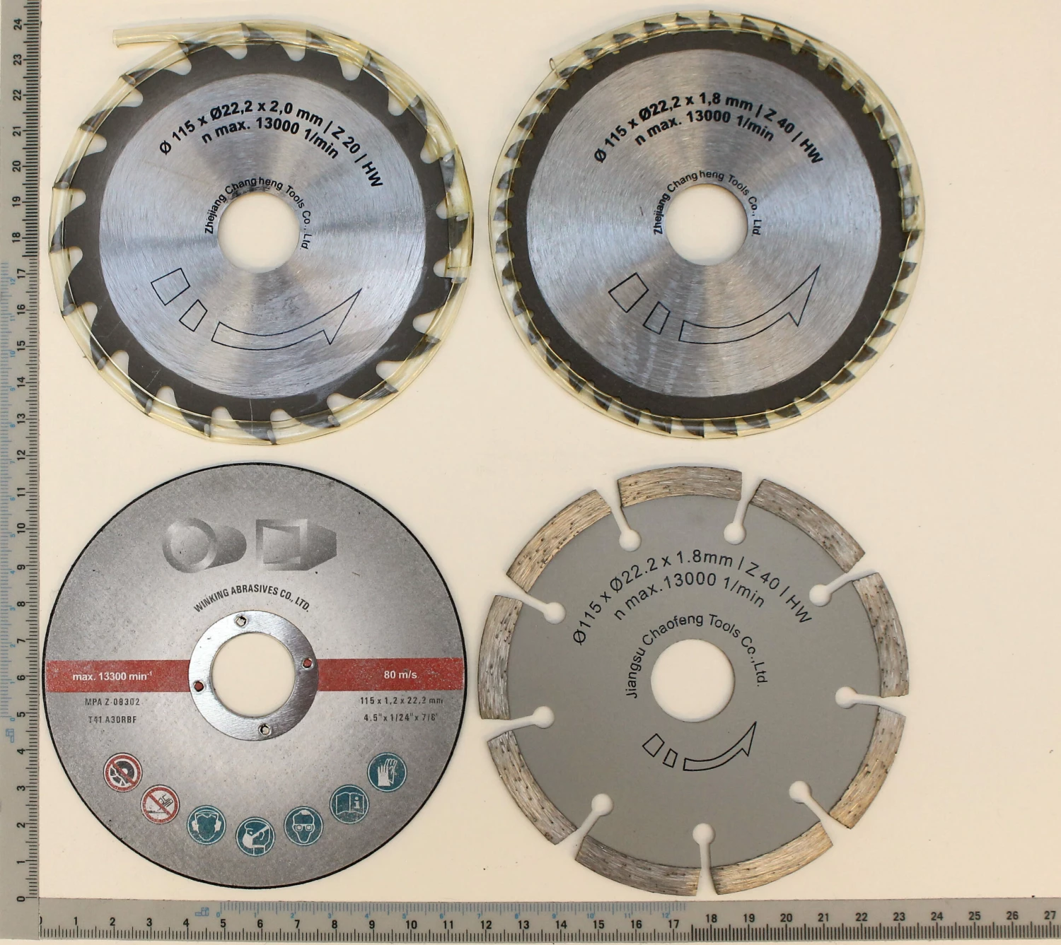 SCHEPPACH - Set De 4 Lames ø115 Mm Pour Scie Plongeante PL 305 – Image 2