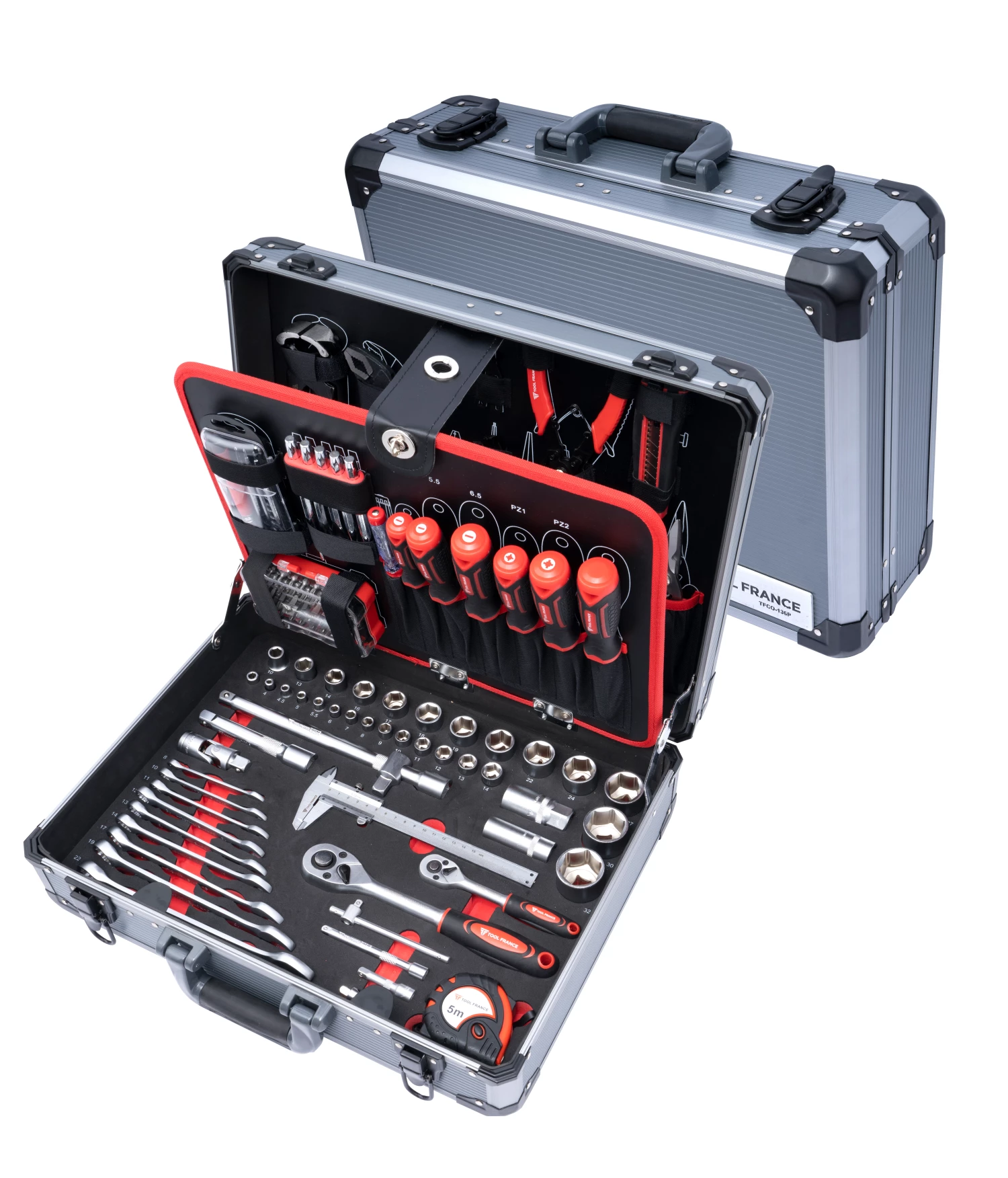 TOOL FRANCE - TFCO-136P Coffret En Aluminium De 136 Outils De Qualité Pour Le Bricolage – Image 3