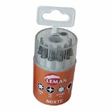 LEMAN - Tonnelet De 9 Embouts 25 Mm + 1 Porte-embout Magnétique