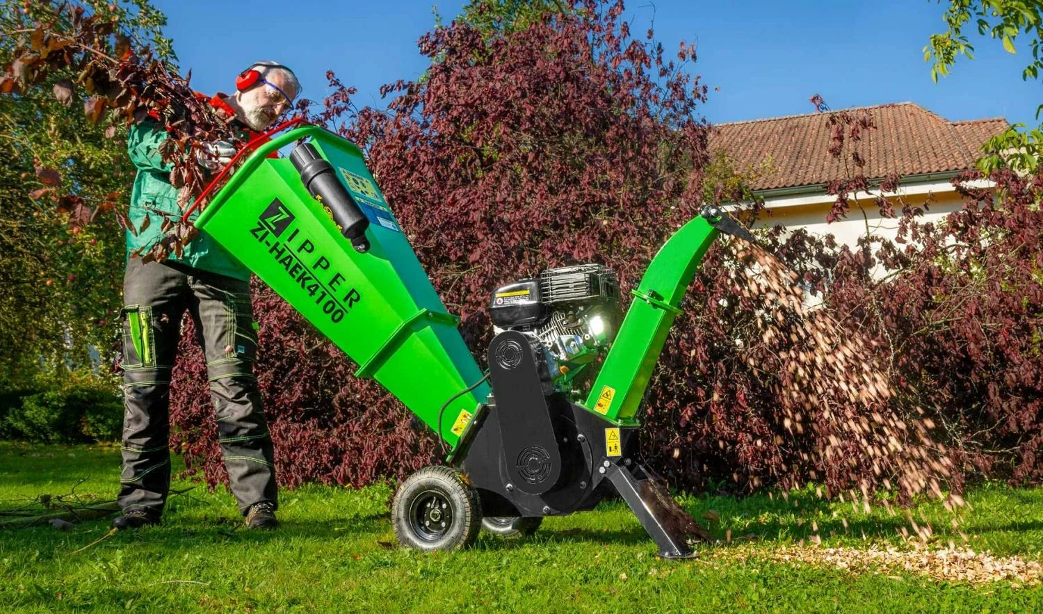 ZIPPER - ZI-HAEK4100 Broyeur De Végétaux Thermique 4100W - Diamètre Max. 100 Mm – Image 5