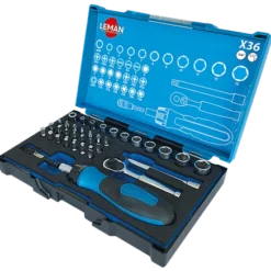 LEMAN - Coffret De Douilles 1/4'' + Embouts 36 Pièces