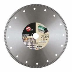 LEMAN - Disque Diamant Grès Cérame Ø 200 Mm - Alésage 25,4 Mm