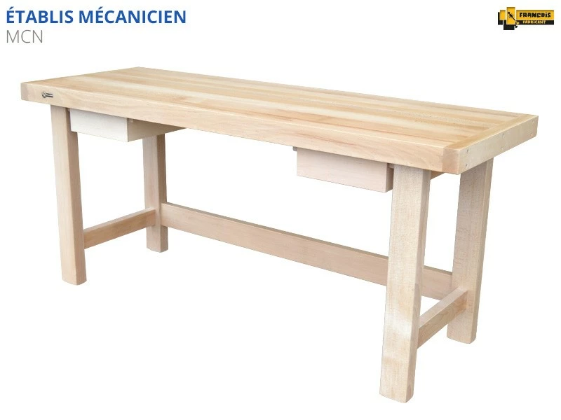 ÉTABLIS FRANÇOIS - MCN Etabli Mécanicien De Qualité Professionnelle Avec Largeur Plateau 700 Mm Et 2 Tiroirs – Image 3