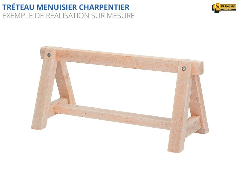 ÉTABLIS FRANÇOIS - TM 800×800 Tréteaux Menuisier Fixes 800 X 800 Mm (par Paire) – Image 2
