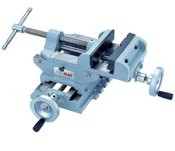 PROMAC - 2167 Étau Manuel De Perceuse Sur Table Croisée - Mâchoire Largeur 150 Mm - Ouverture 130 Mm